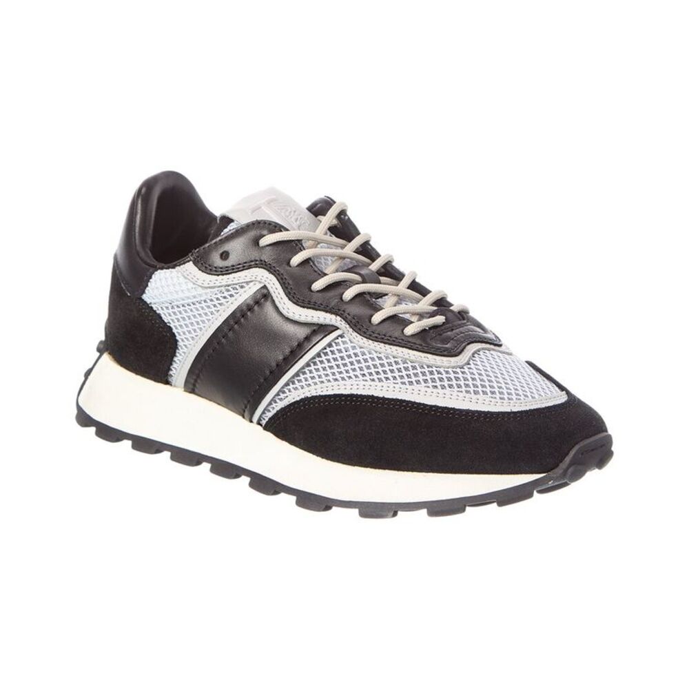 Tod’S Leather & Mesh Sneaker, Black